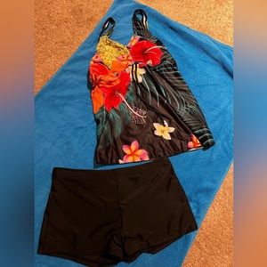 Jophufed Women Two Piece Swimsuits Tummy Control Swimwear Tankini Beachwear